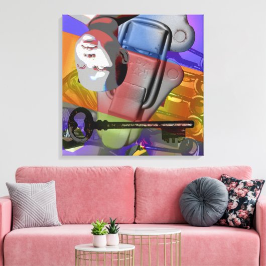 GMT 24 H Project Doll Key Farbverlauf Rahmen S Leinwanddruck (Insitu (Wohnzimmer))