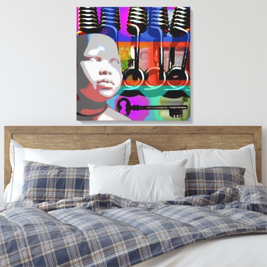 GMT 24 Heures Project Doll Pop Psychedelic Frame S Leinwanddruck (Insitu (Schlafzimmer))