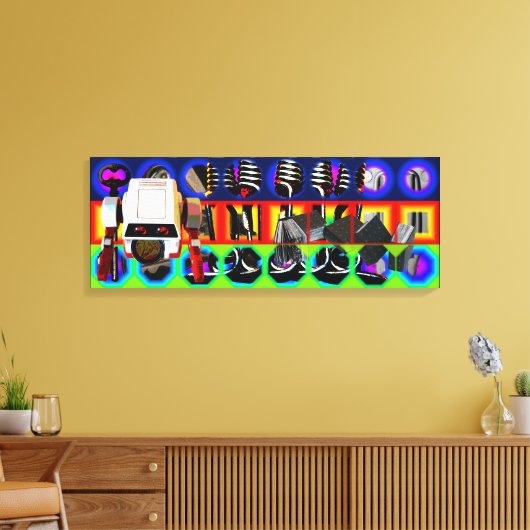 GMT 24 Heures Project Pop Psychedelic Frame Leinwa Leinwanddruck (Insitu (Wohnzimmer))