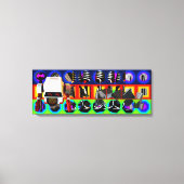 GMT 24 Heures Project Pop Psychedelic Frame Leinwa Leinwanddruck (Vorderseite)