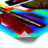 GMT 24 Heures Project Pop Psychedelic Frame Poster (Ecke)