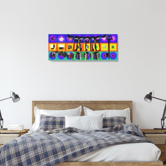 GMT 24 Heures Project Pop Psychedelic Frames 2 C Leinwanddruck (Insitu (Schlafzimmer))