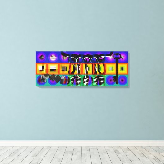 GMT 24 Heures Project Pop Psychedelic Frames 2 C Leinwanddruck (Insitu (Holzboden))