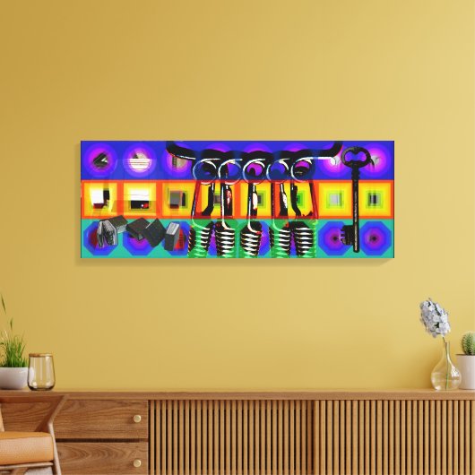 GMT 24 Heures Project Pop Psychedelic Frames 2 C Leinwanddruck (Insitu (Wohnzimmer))