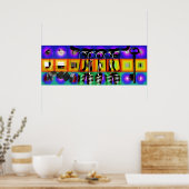 GMT 24 Heures Project Pop Psychedelic Frames 2 P Poster (Küche)