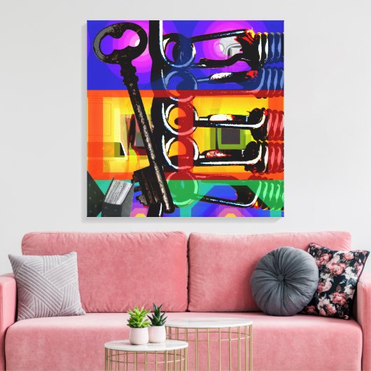 GMT 24 Heures Project Pop Psychedelic Frames 2 S C Leinwanddruck (Insitu (Wohnzimmer))