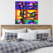 GMT 24 Heures Project Pop Psychedelic Frames 2 S C Leinwanddruck (Insitu (Schlafzimmer))