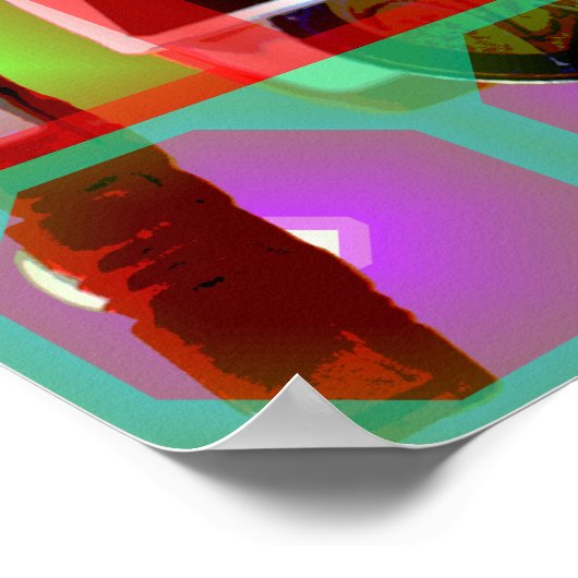 GMT 24 Heures Project Pop Soft Psychedelic Frame P Poster (Ecke)