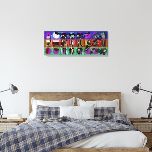 GMT 24 Heures Project Pop Soft Psychedelic Frames Leinwanddruck (Insitu (Schlafzimmer))