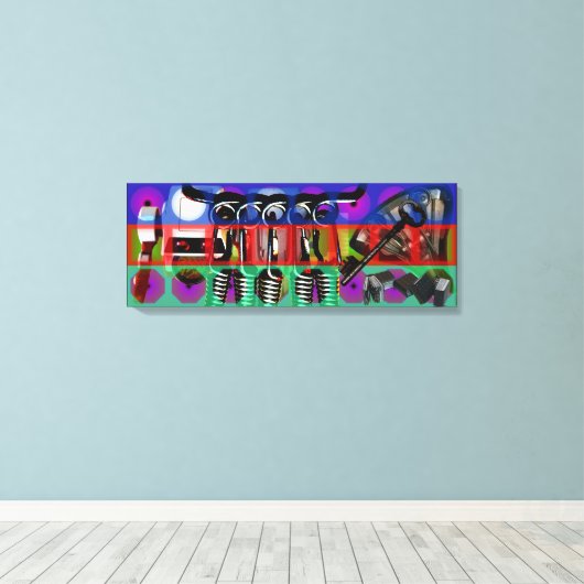 GMT 24 Heures Project Pop Soft Psychedelic Frames Leinwanddruck (Insitu (Holzboden))