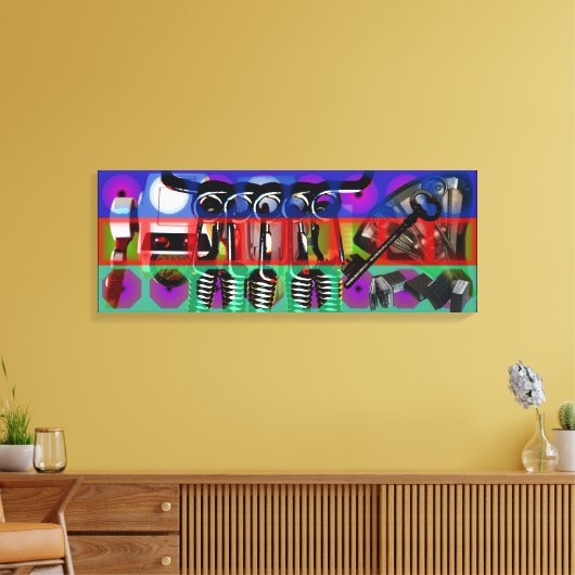 GMT 24 Heures Project Pop Soft Psychedelic Frames Leinwanddruck (Insitu (Wohnzimmer))