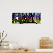 GMT 24 Heures Projekt Farbverlauf Rahmen Poster (Küche)