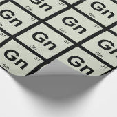 GN - Gin-Chemie-Periodensystem-Symbol Geschenkpapier (Ecke)