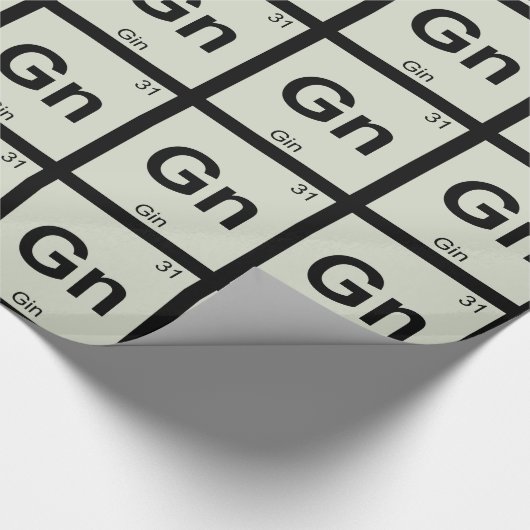 GN - Gin-Chemie-Periodensystem-Symbol Geschenkpapier (Ecke)