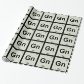 GN - Gin-Chemie-Periodensystem-Symbol Geschenkpapier (Ungerollt)