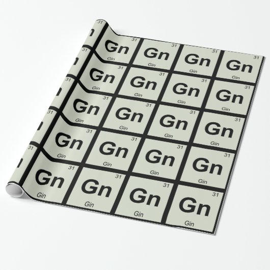 GN - Gin-Chemie-Periodensystem-Symbol Geschenkpapier (Ungerollt)