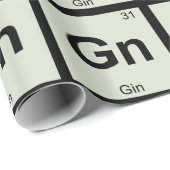 GN - Gin-Chemie-Periodensystem-Symbol Geschenkpapier (Rolleneckpunkt)