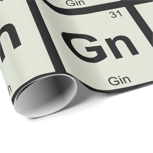 GN - Gin-Chemie-Periodensystem-Symbol Geschenkpapier (Rolleneckpunkt)