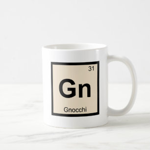Gn - Gnocchi Chemie Periodensystemsymbol Kaffeetasse