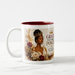 Gnade, die Macht trägt Zweifarbige Tasse