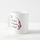 Gnade Gottes Erholung Slogan Inspiration Sprichwor Kaffeetasse (Vorderseite Links)