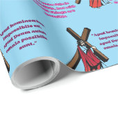 Gnade in der Krippe babyblau Geschenkpapier (Rolleneckpunkt)