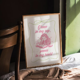 Gnade in meinem Cup Retro Vintage Christliche Wall Poster