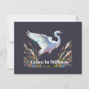 "Gnade in Stille" Fantasy-Reiher-Einladung Einladung