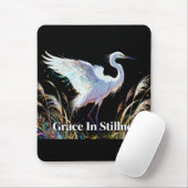 "Gnade in Stille" Fantasy-Reiher-Mauspad Mousepad (Mit Mouse)