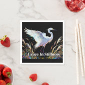 "Gnade in Stille" Fantasy Reiher Serviette (Beispiel)