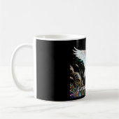 "Gnade in Stille" Fantasy-Reiher-Tasse Kaffeetasse (Links)
