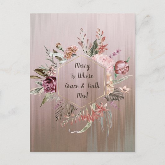 Gnade ist der Ort, an dem Grace & Truth Postcard t Postkarte (Vorderseite)