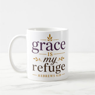 Gnade ist meine Zuflucht Inspirierende christliche Kaffeetasse