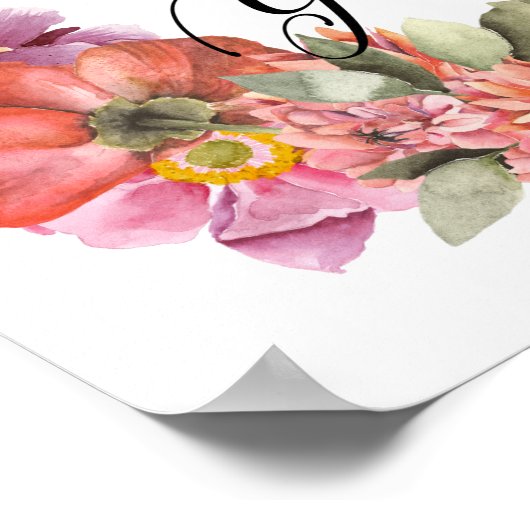 Gnade nach Anmut, Bibelangebot, Aquarellfarben-Blu Poster (Ecke)