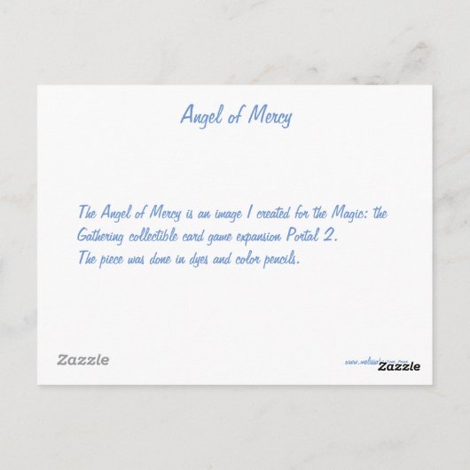 Gnade Postkarte (Rückseite)