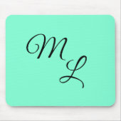 Gnade: Schwarz auf Minze Grün Mousepad (Vorne)