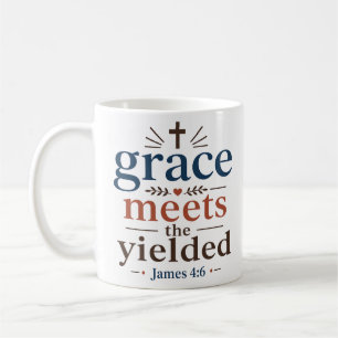 Gnade trifft auf die Ergebene Christliche Ermutigu Kaffeetasse