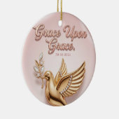 "Gnade über Gnade" Erinnerungsornament:  Keramik Ornament (Rechts)