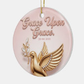 "Gnade über Gnade" Erinnerungsornament:  Keramik Ornament (Links)