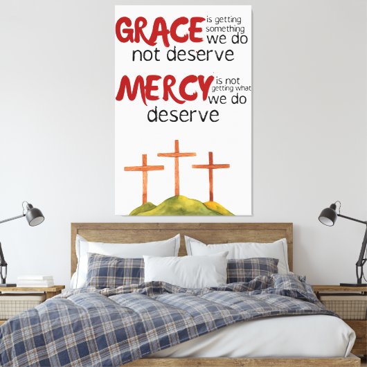 Gnade und Grace Leinwand (Insitu (Schlafzimmer))
