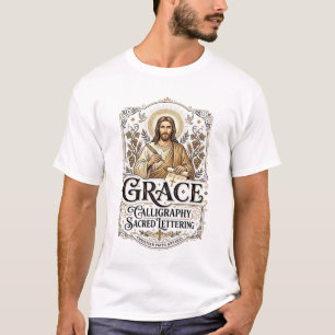 Gnaden-Kalligrafie Heilige Beschriftung Jesus Kall T-Shirt