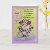 Gnädige Frau Millie/ältere Generation Karte (Gelbe Blume)