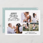 gnädiges, modernes Script-Foto Feiertagskarte (Vorne/Hinten)