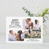 gnädiges, modernes Script-Foto Feiertagskarte (Stehend Vorderseite)