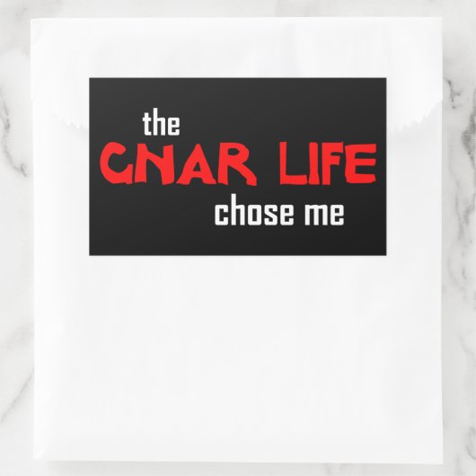 Gnar Life Rechteckiger Aufkleber (Tasche)