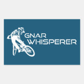 Gnar Whisperer Mountain Biking Rechteckiger Aufkleber (Vorderseite)