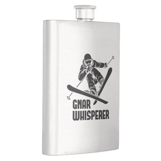 Gnar Whisperer Skiing Flachmann (Rechts)