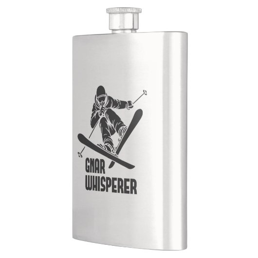 Gnar Whisperer Skiing Flachmann (Links)