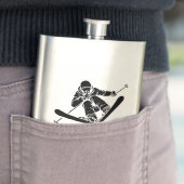 Gnar Whisperer Skiing Flachmann (Beispiel)