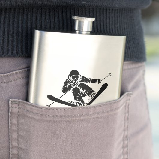 Gnar Whisperer Skiing Flachmann (Beispiel)